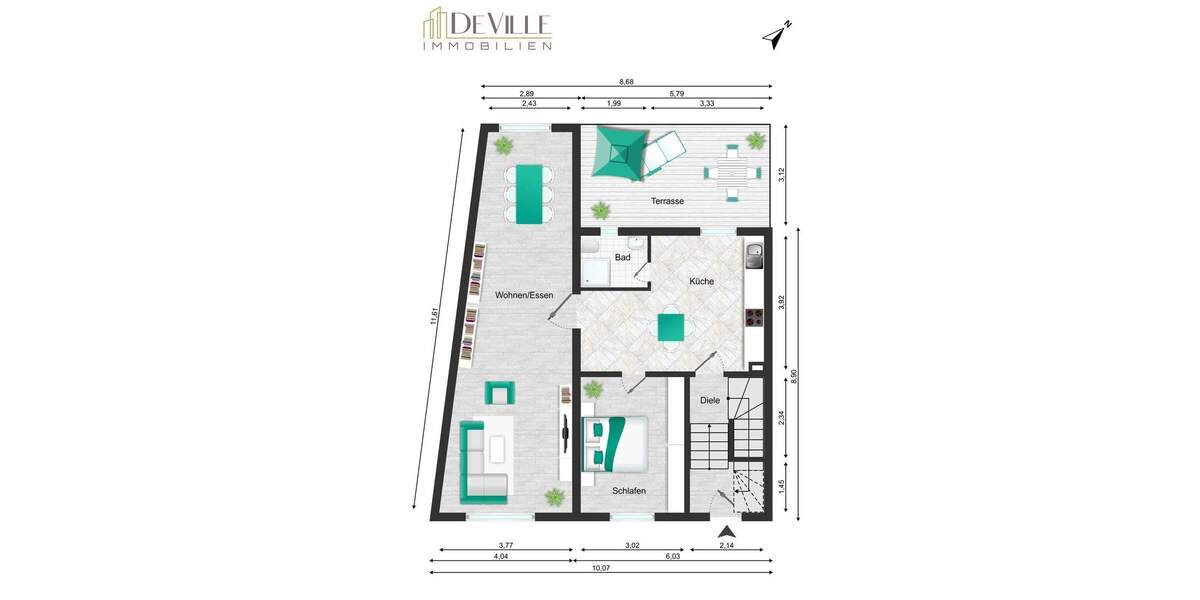 Reihenmittelhaus Saarbrücken Altenkessel - 5 Zimmer, 115 m&sup2;, 234.900&euro; | Angebot:25677420