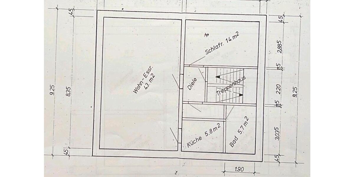 Etagenwohnung Sankt Ingbert - 2 Zimmer, 74 m&sup2;, 750&euro; | Angebot:25543037