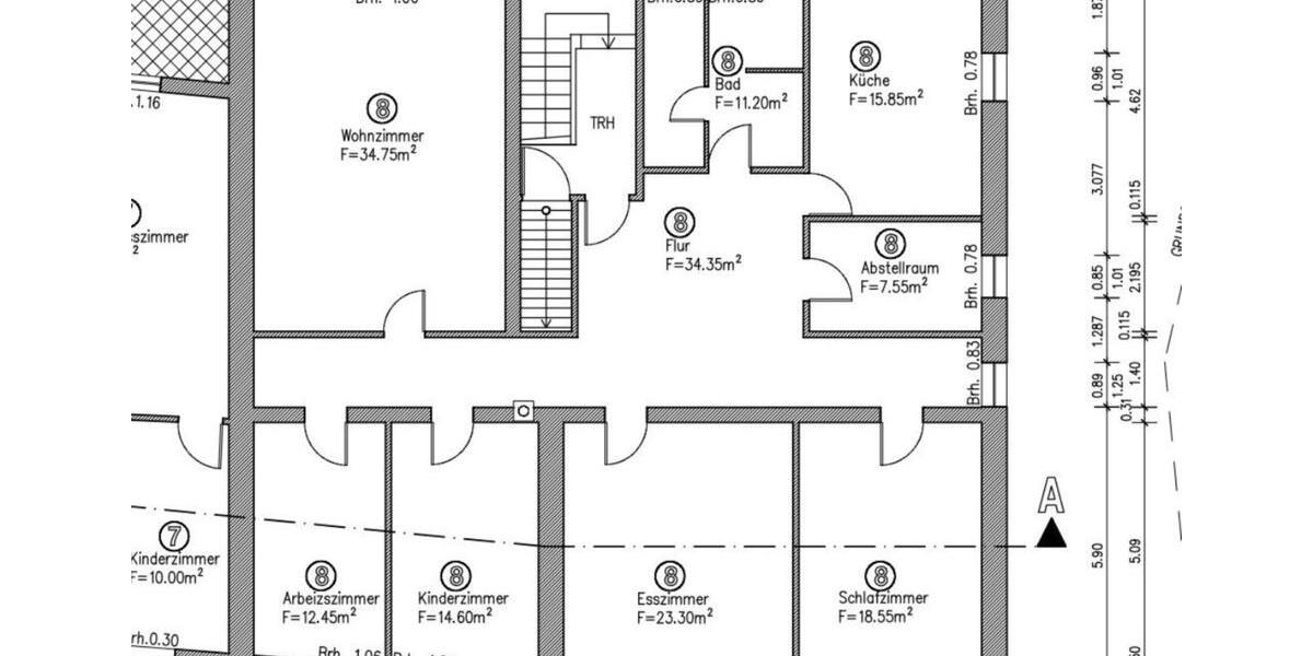 Etagenwohnung Schiffweiler - 6 Zimmer, 171 m&sup2;, 1.000&euro; | Angebot:25443001