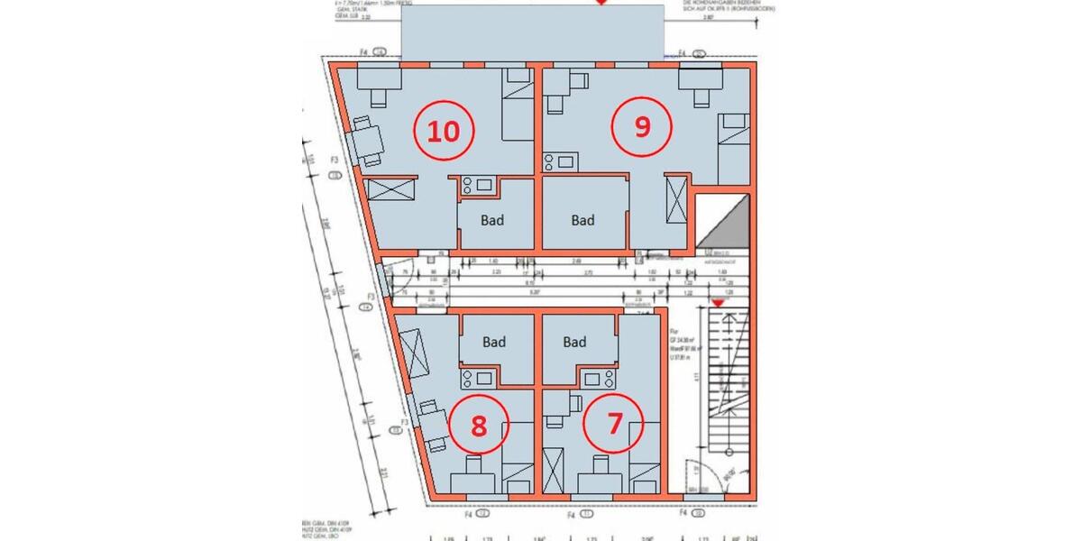 Etagenwohnung Saarbrücken Scheidt - 1 Zimmer, 31 m&sup2;, 435&euro; | Angebot:25864935