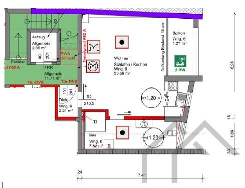 Etagenwohnung Homburg - 1 Zimmer, 45 m&sup2;, 640&euro; | Angebot:23313521