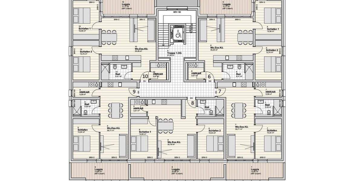 Etagenwohnung Saarlouis - 3 Zimmer, 78 m&sup2;, 329.300&euro; | Angebot:25665307