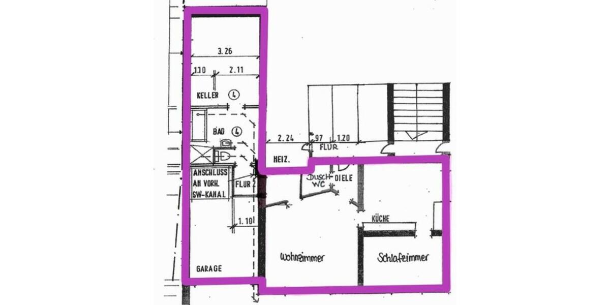 Erdgeschoßwohnung Saarbrücken Brebach-Fechingen - 2 Zimmer, 50 m&sup2;, 109.000&euro; | Angebot:23818437