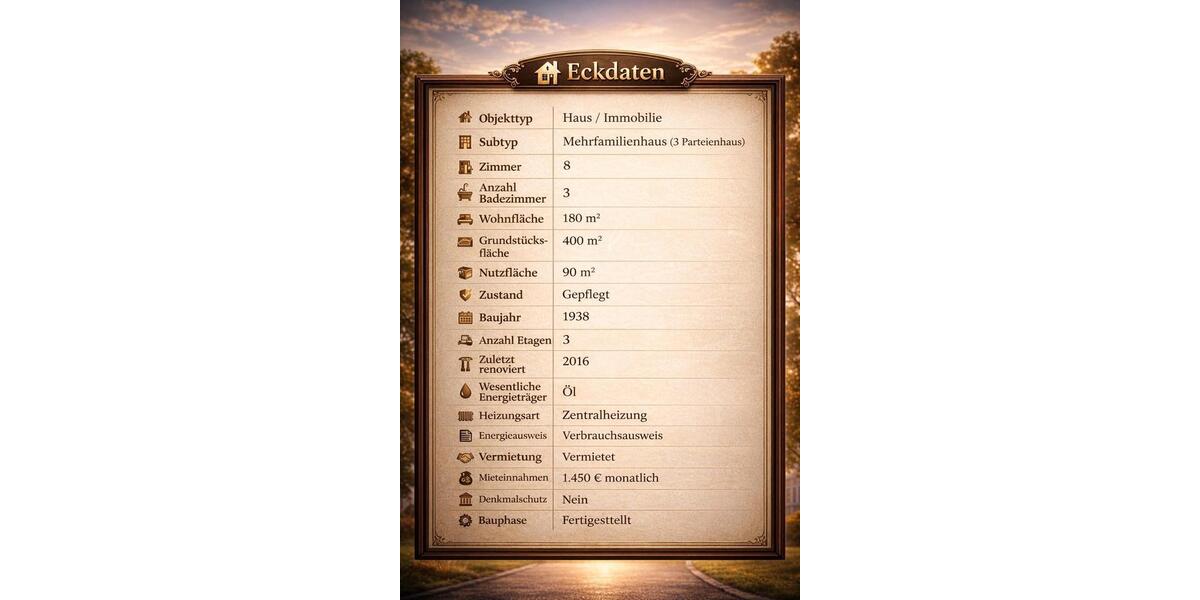 Mehrfamilienhaus, Wohnhaus Saarbrücken West - 7 Zimmer, 180 m&sup2;, 239.000&euro; | Angebot:25868762