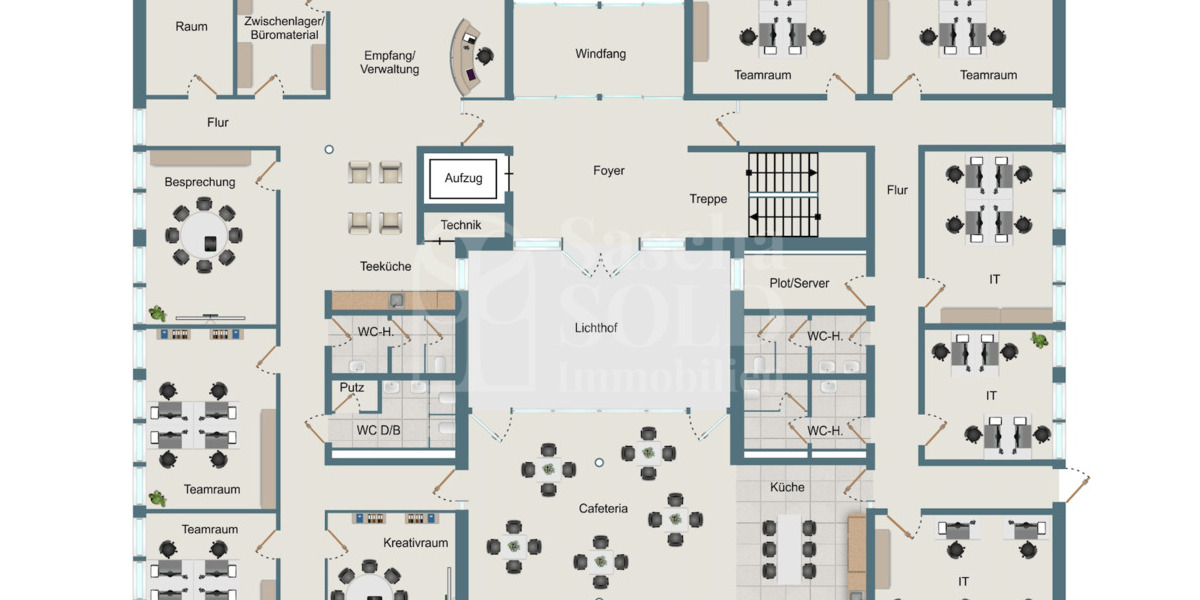 Repräsentative & moderne Gewerberäume auf 1.189 m² mit Glasfaser, Meetingräumen & Stellplätzen - Gewerbeobjekt Spiesen-Elversberg Spiesen | Angebot:25361199
