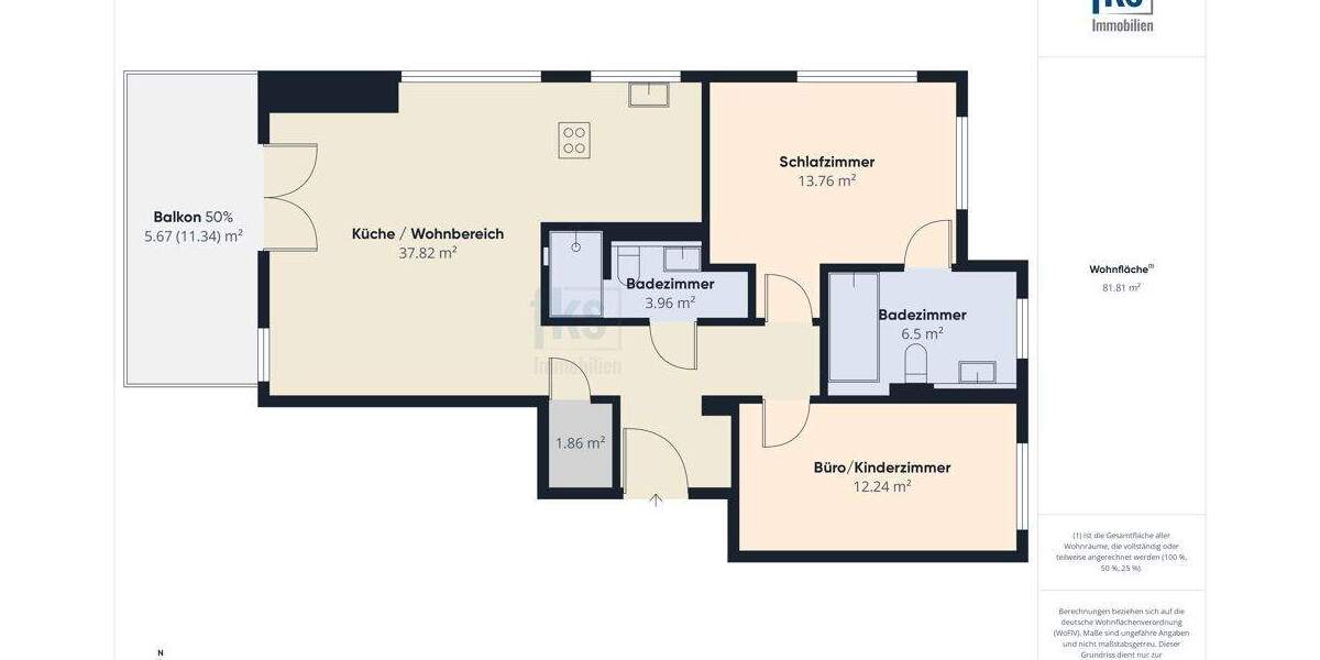 Etagenwohnung Nalbach / Bilsdorf Bilsdorf - 3 Zimmer, 81 m&sup2;, 299.000&euro; | Angebot:25772617