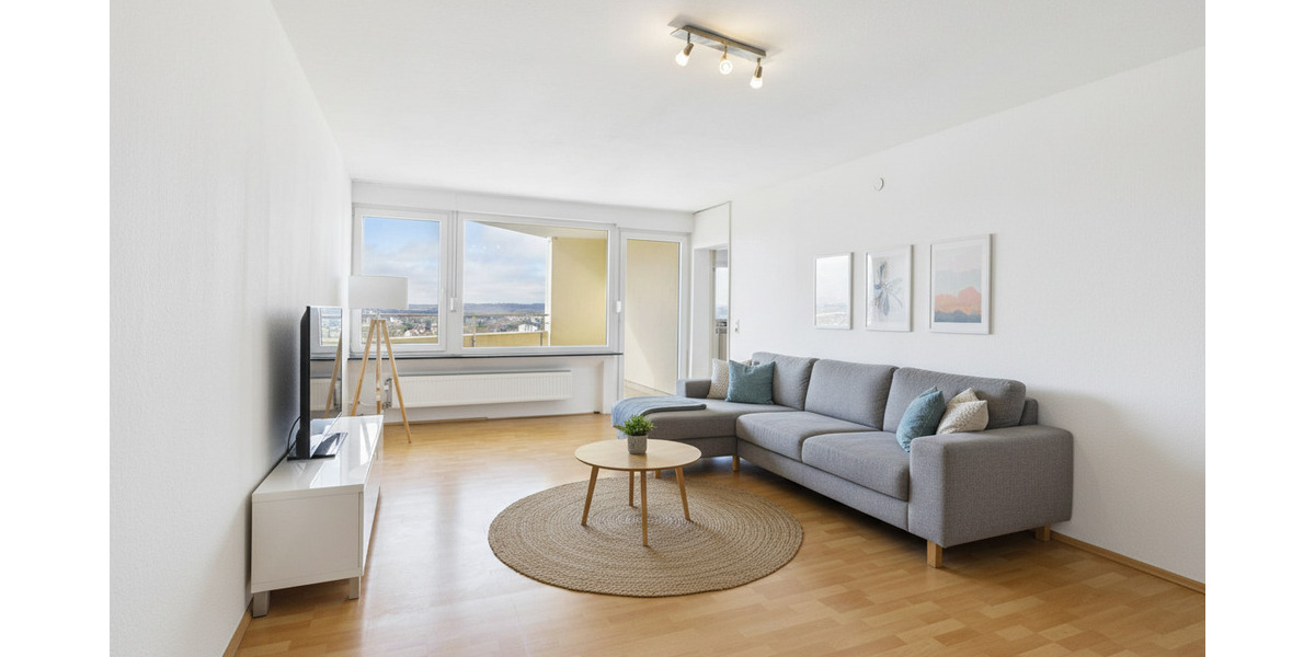 Helle 4ZKB Wohnung mit Weitblick - Südwest-Loggia und Garage - in Dudweiler - Etagenwohnung Saarbrücken Dudweiler | Angebot:25289682