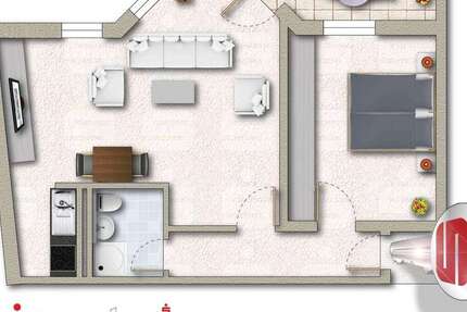 Wohnung Saarlouis - 2 Zimmer, 53 m&sup2;, 129.000&euro; | Angebot:25152345