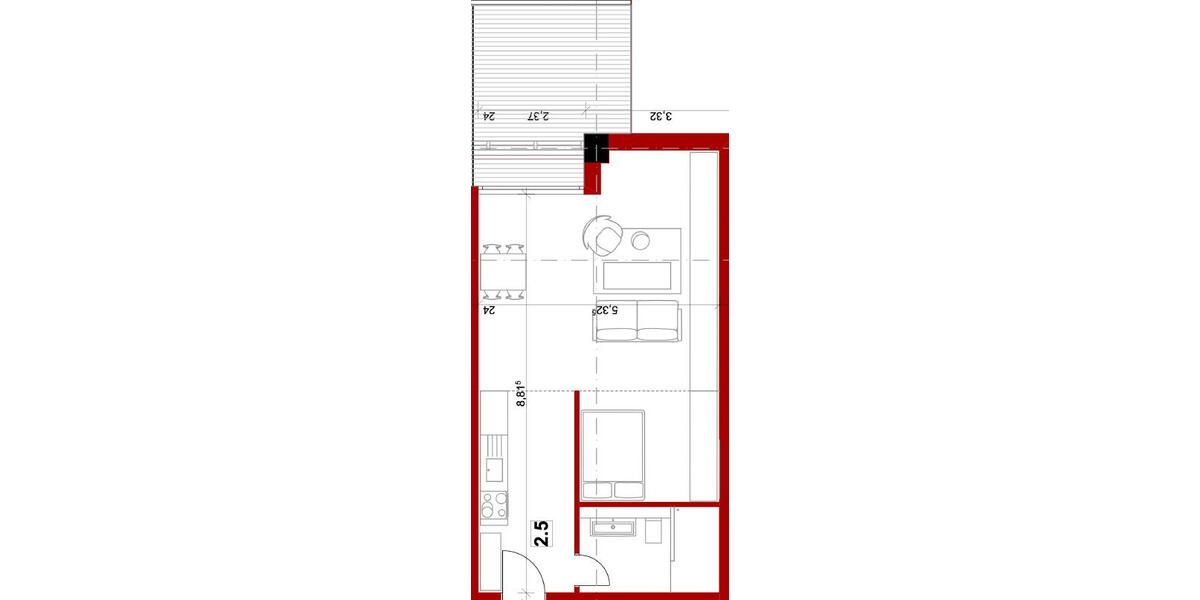 Etagenwohnung Saarbrücken - 1 Zimmer, 56 m&sup2;, 650&euro; | Angebot:26006463