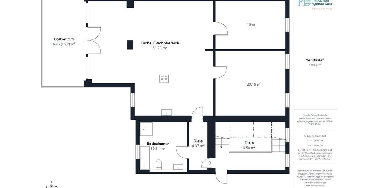 Etagenwohnung Saarlouis - 3 Zimmer, 117 m&sup2;, 1.150&euro; | Angebot:25782412