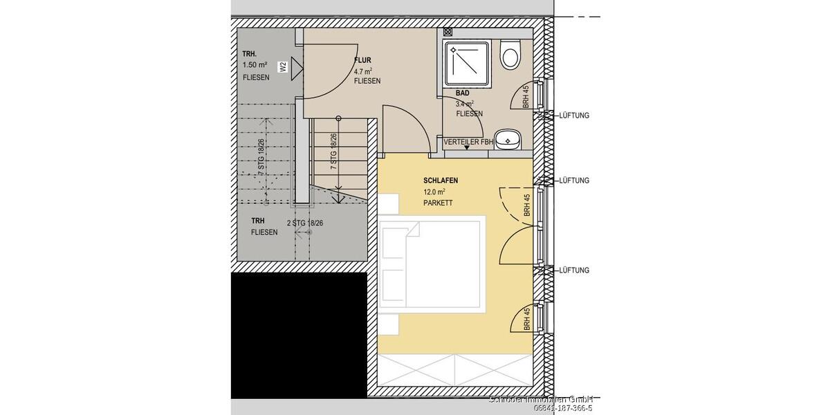 Maisonettenwohnung Saarbrücken Neue Bremm - 3 Zimmer, 83 m&sup2;, 1.120&euro; | Angebot:24780729