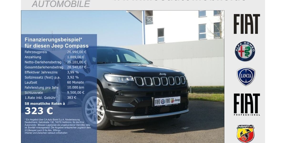 Jeep Compass 3.026 km 26.990 &euro; Marpingen 66646