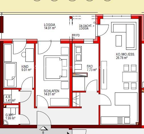 Erdgeschoßwohnung Saarbrücken St. Arnual - 3 Zimmer, 79 m&sup2;, 1.058&euro; | Angebot:23331490