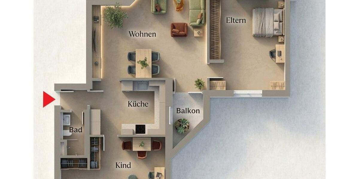 Etagenwohnung Saarbrücken Malstatt - 3 Zimmer, 94 m&sup2;, 189.000&euro; | Angebot:25863337