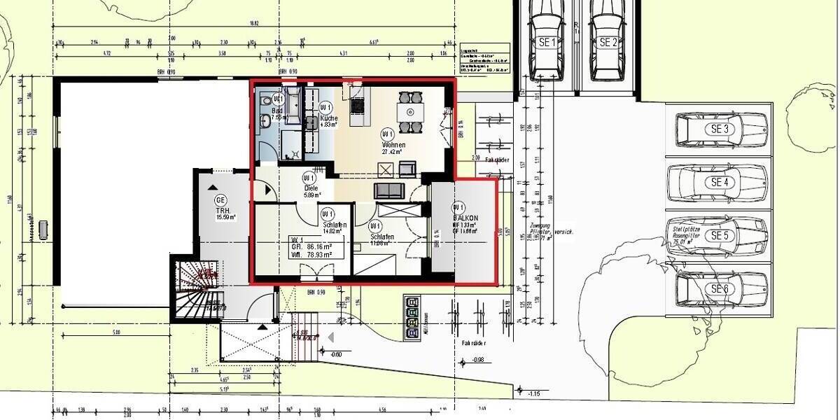 Etagenwohnung Saarbrücken Alt-Saarbrücken - 3 Zimmer, 79 m&sup2;, 369.000&euro; | Angebot:26472735