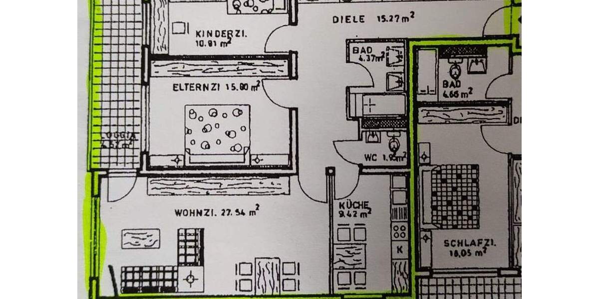 Etagenwohnung Sankt Ingbert Rohrbach - 3 Zimmer, 92 m&sup2;, 199.000&euro; | Angebot:25667231
