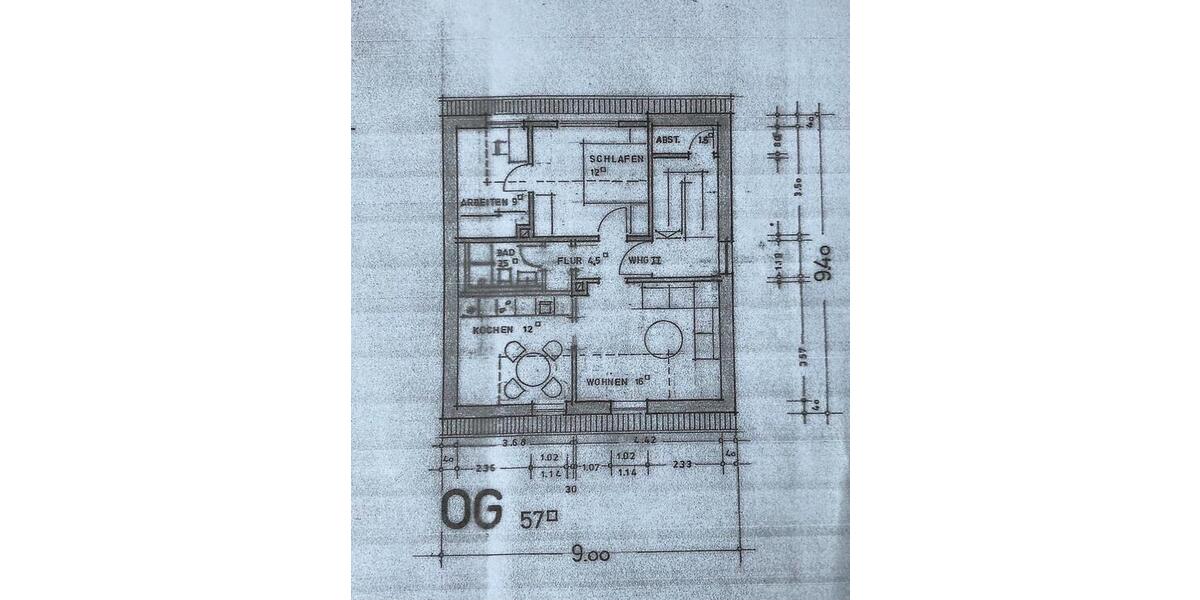 Dachgeschoßwohnung Sulzbach (Saar) - 2.5 Zimmer, 57 m&sup2;, 640&euro; | Angebot:26643918