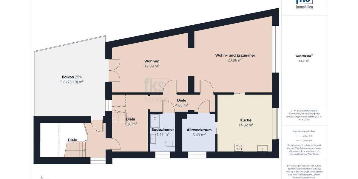 Etagenwohnung Illingen / Uchtelfangen Uchtelfangen - 3 Zimmer, 83 m&sup2;, 119.000&euro; | Angebot:25687897