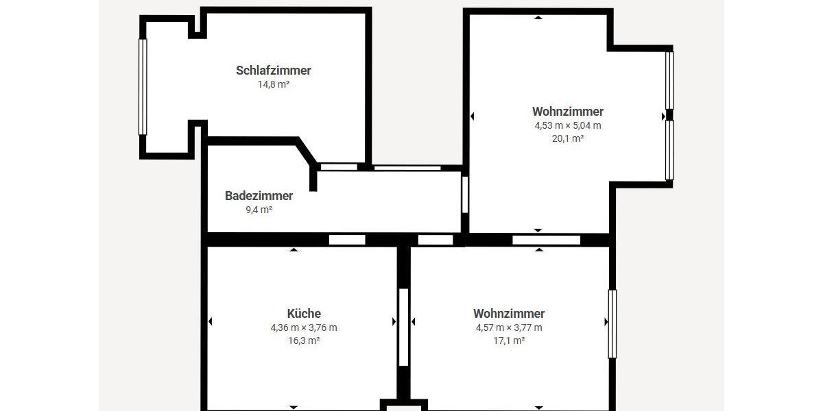 Erdgeschoßwohnung Saarbrücken Malstatt - 2 Zimmer, 78 m&sup2;, 990&euro; | Angebot:25063273