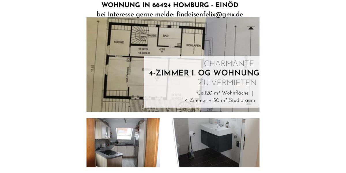 Etagenwohnung Homburg - 5 Zimmer, 150 m&sup2;, 1.200&euro; | Angebot:24756357